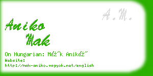 aniko mak business card